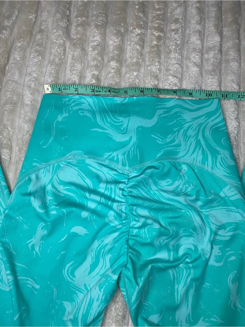 Gymshark Teal Marble High-Waist Leggings